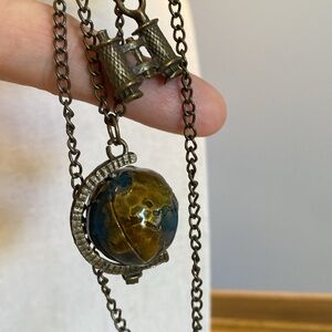 Vintage Globe Pendant Necklace